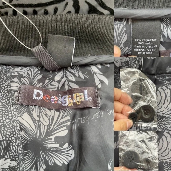 Desigual Medianoche Flocked Velvet NWT,
Puffer Jacket size small - Picture 15 of 16